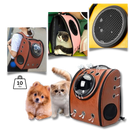 Mochila de viagem para gatos da Qtong, acessório espaçoso e arejado para transporte de animais domésticos.