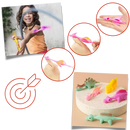 Catapulte de dinossauro da Smallbee, brinquedo de jogos e brinquedos com catapulta de dedo com tema de dinossauro para diversão.