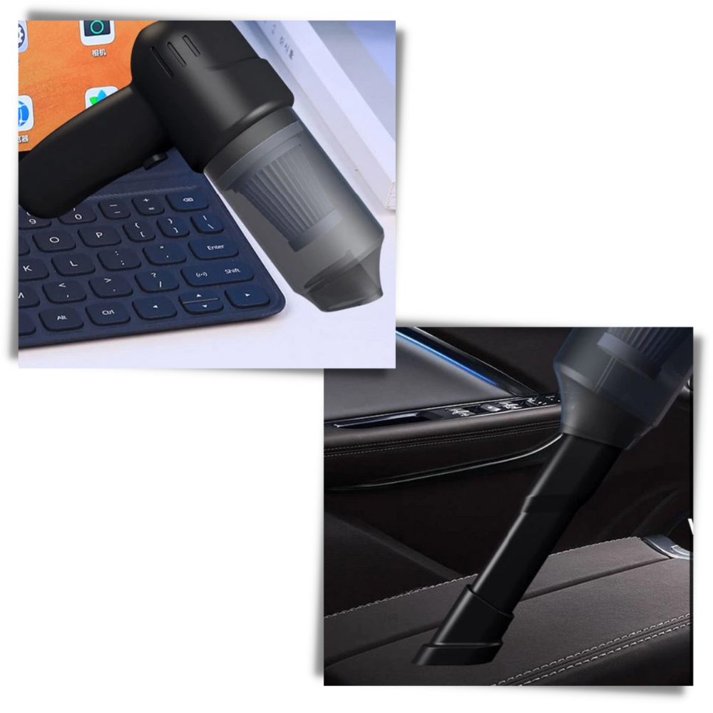 Aspirador de mão sem fio Cbcbtwo na cor branca, compacto e portátil, ideal para limpeza rápida de superfícies pequenas.