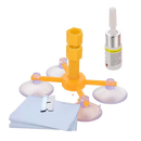 Kit de reparo de vidro do para-brisa Cergrey, com ferramentas e materiais para manutenção e reparo de veículos.