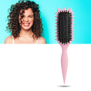 Escova de cabelo azul para desembaraçar e definir cachos, marca Chailin-J0110, cuidado capilar para cabelos cacheados.