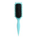 Escova de cabelo desmanchadora e definidora para cachos da marca Chailin-J0110, com cerdas azuis para desembaraçar e modelar.