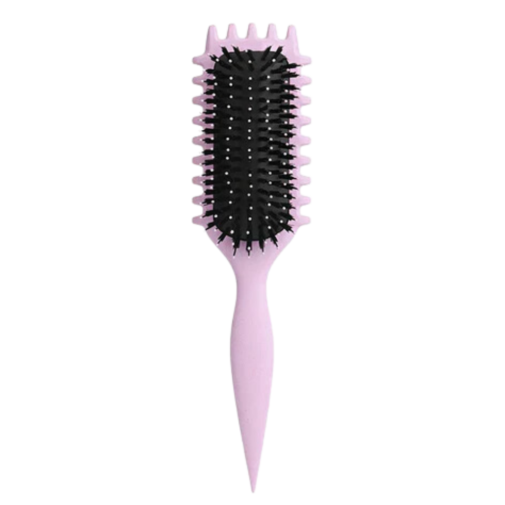 Escova de pentear e definir para cachos da marca Chailin, com cerdas azuis, ideal para cuidar e modelar cabelos cacheados.