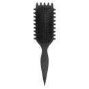 Escova desamassadora e definidora de cachos Chailin-J0110 para cuidados capilares, com cerdas azuis e design ergonômico.