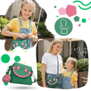 Bolsa mini tiracolo Carolilly com sorriso alegre, design divertido, ideal para uso casual e estilo descontraído.