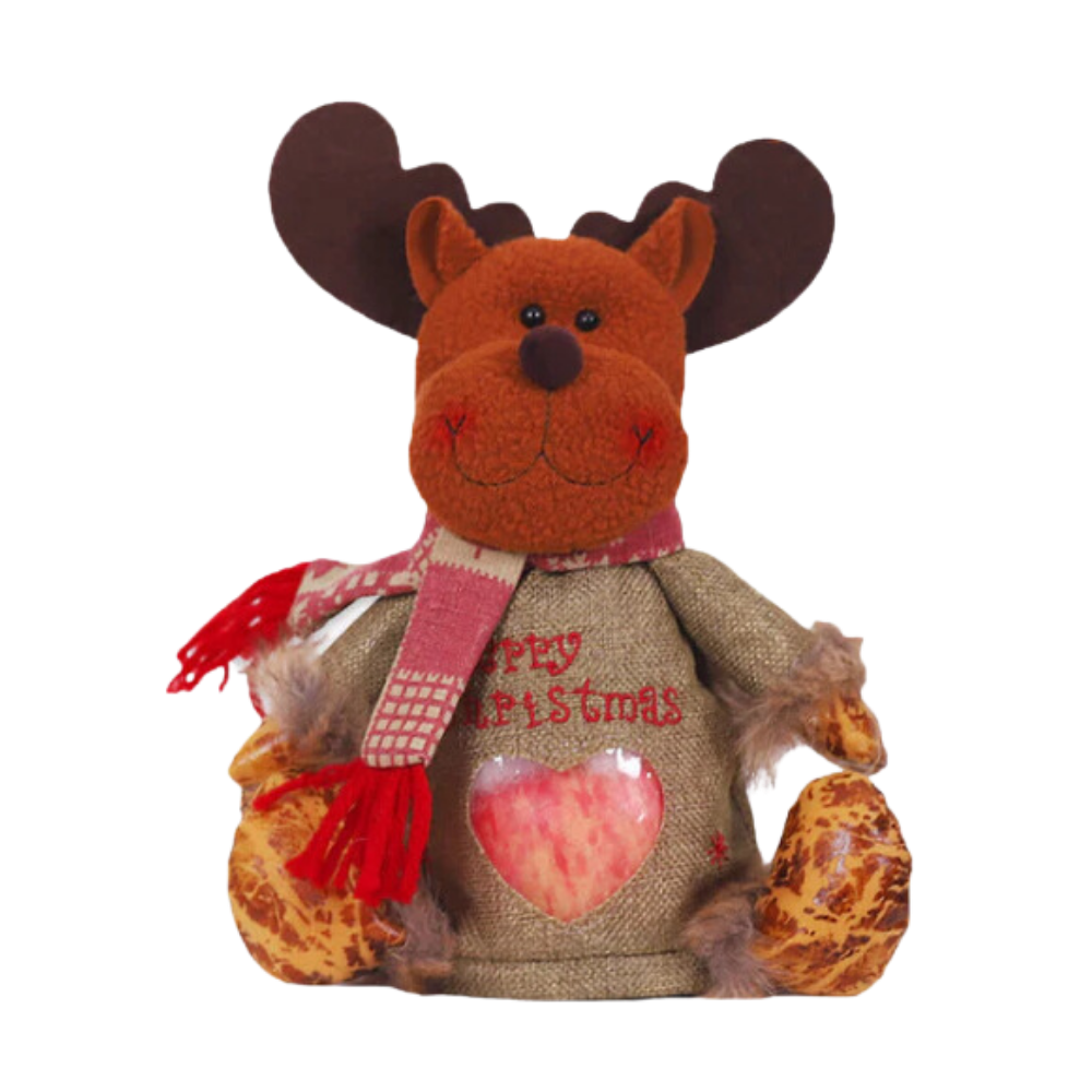 Sac de cadeau de Noël réutilisable avec fermeture éclair, marque Cheers, décor festif de Noël.