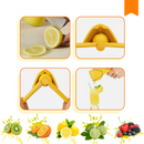 Presse-agrumes manual multíuso da Cherry, eletrodoméstico de cozinha amarelo, ideal para sucos cítricos e frutas.