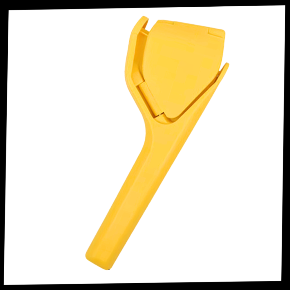 Presse-agrumes manual amarelo da Cherry, eletrodoméstico de cozinha para sucos e frutas, com design compacto e funcional.