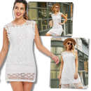 Robe chic em renda boho da White Mark, com estilo confortável e detalhes delicados, ideal para looks elegantes e descontraídos.