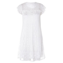 Robe chic em renda boho White Mark, estilo despojado com detalhes delicados de renda, ideal para looks elegantes e confortáveis.
