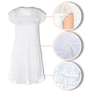 Robe chic em renda boho da White Mark, detalhe delicado de renda e estilo descontraído, ideal para ocasiões elegantes e casuais.