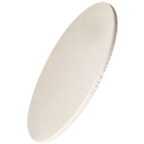 Toalha de mesa redonda Sancua bege, tecido de linho para proteção e decoração de mesa elegante, vista da superfície lisa.