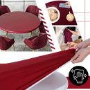 Toalha de mesa redonda Sancua com design elegante, ideal para proteger e decorar a mesa em ocasiões especiais