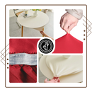 Toalha de mesa redonda Sancua com acabamento elegante, tecido de alta qualidade para decoração sofisticada de mesa.