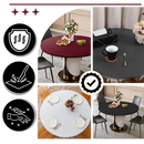 Toalha de mesa redonda da marca Sancua, com estampa elegante e tecido de qualidade para decoração de ambientes.