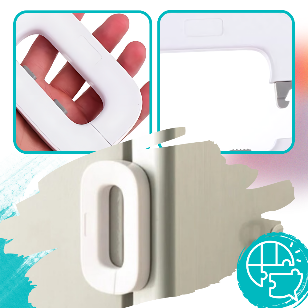 Fechadura de segurança para porta de geladeira infantil da marca George, acessório de eletrodoméstico para proteção infantil.