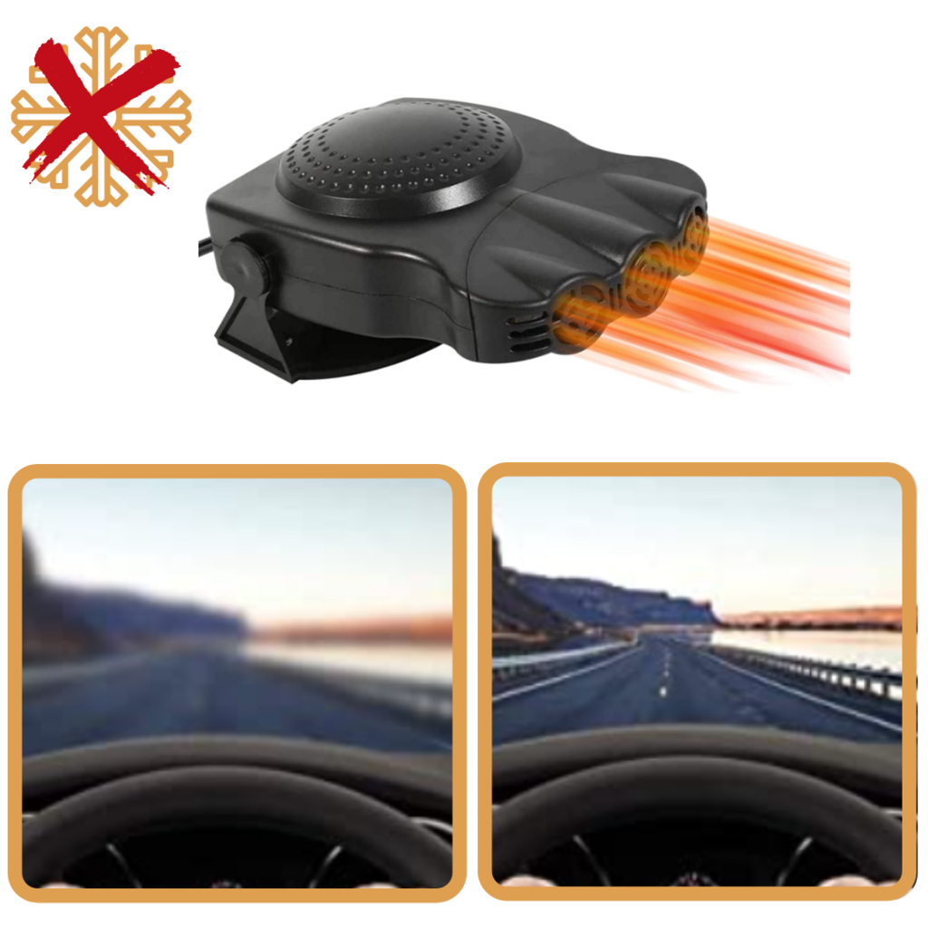 Dispositivo de degelo e desembaçador para carros da Chili Technology Llc, peça automotiva preta para veículos.