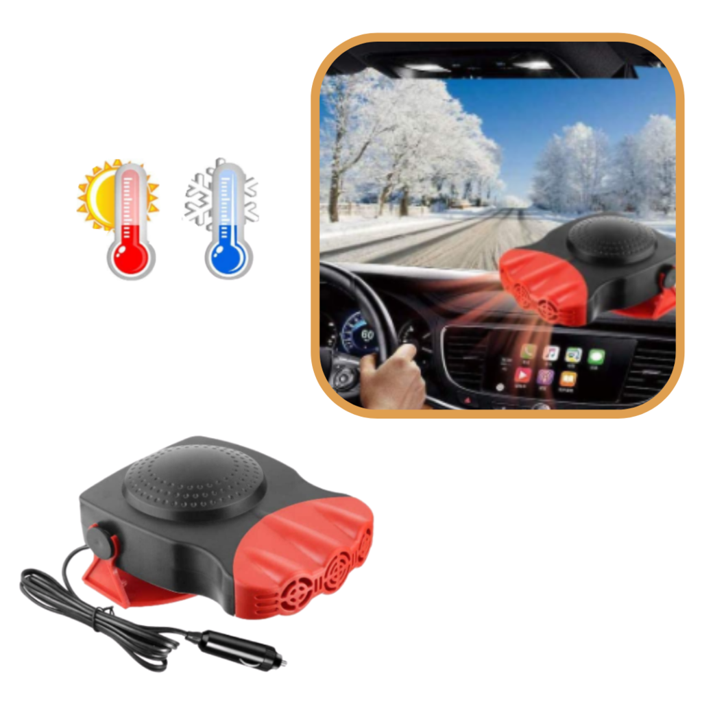 Dispositivo de degivrage e desembaçamento para carros da Chili Technology LLC, peça de reposição automotiva preta.