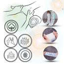 Meias de reflexologia Calafebila para melhorar a circulação sanguínea, com detalhes confortáveis e design que promove o bem-estar.