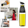 Bouteille distributrice de óleo de cozinha Citystores, recipiente de 250 ml em acabamento prateado para utensílios de cozinha.