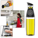 Bouteille distributrice de óleo de cozinha Citystores, recipiente de 250 ml em acabamento prateado para utensílios de cozinha.
