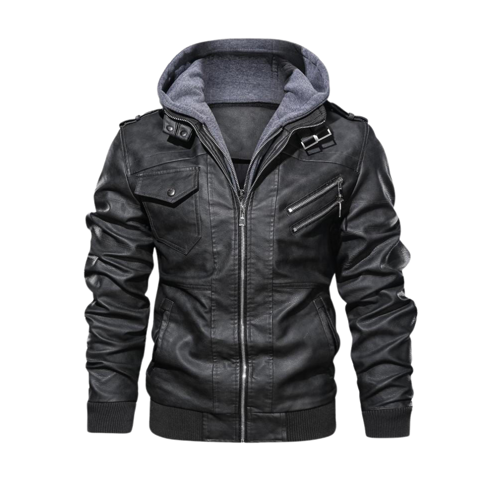 Jaqueta de couro marrom para moto da Fedtosing, veste de motard com detalhes clássicos e estilo robusto.