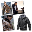 Jaqueta de couro marrom para motociclista da Fedtosing, veste de vestuário de lazer com estilo clássico e resistente.