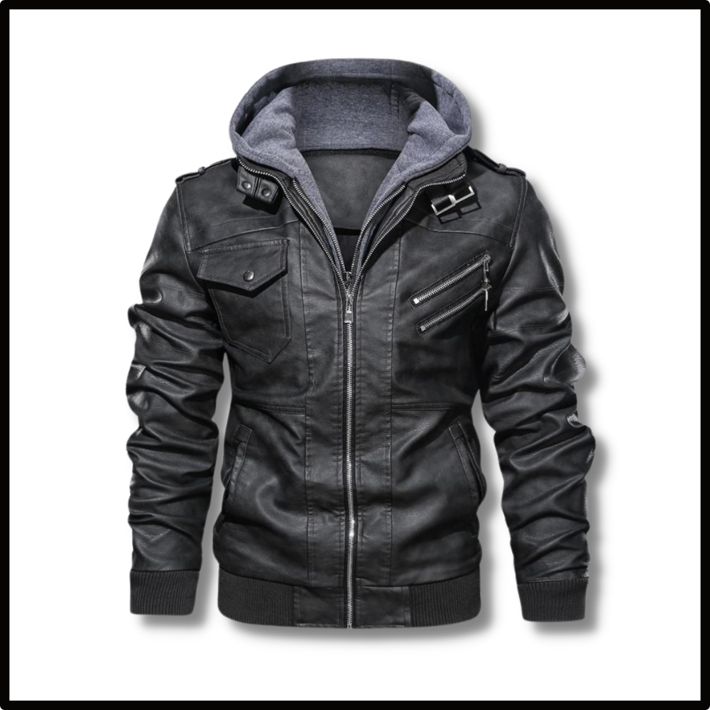 Jaqueta de couro marrom de motociclista da Fedtosing, veste de moto em couro com detalhes clássicos e acabamentos de alta qualidade.