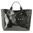 Bolsa tote grande impermeável da Womail, saco de ombro clássico em preto, ideal para uso diário e proteção contra água.