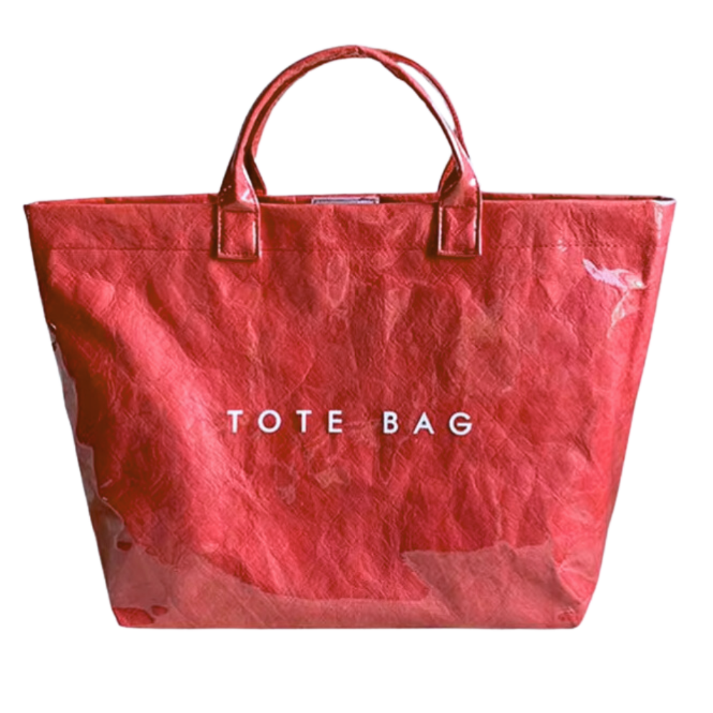 Bolsa tote grande Womail impermeável clássica na cor vermelho escuro, feita de material resistente à água.