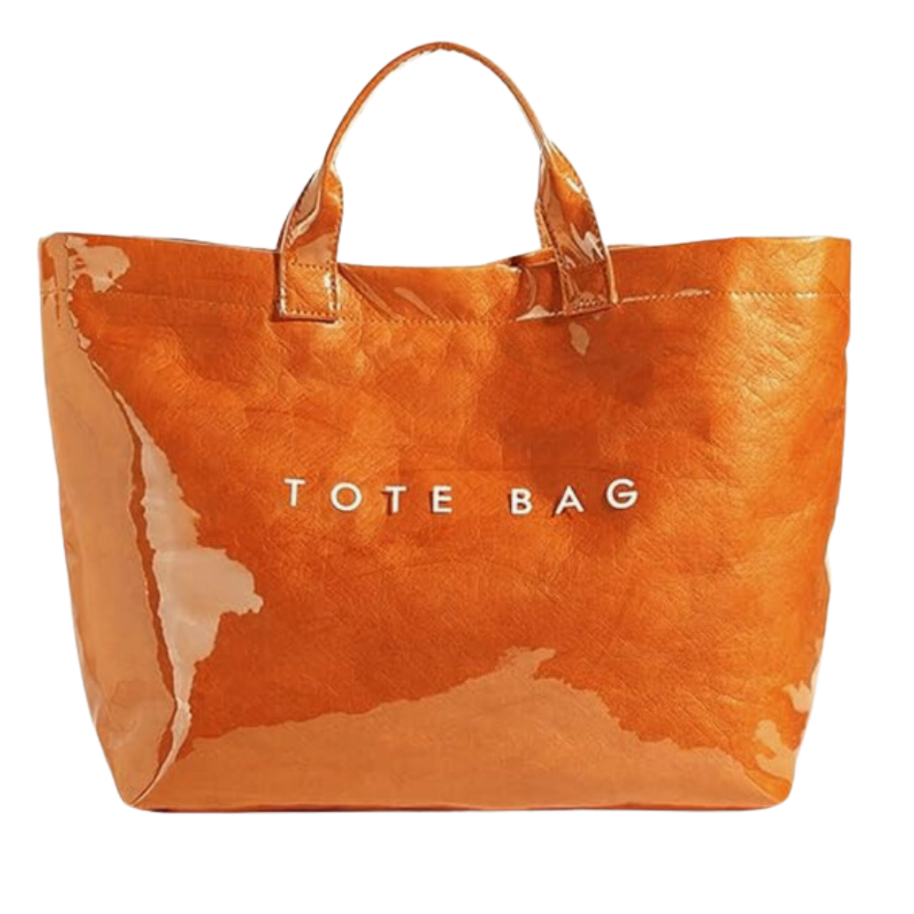 Bolsa tote grande Womail à prova d'eau na cor laranja, bagagem e acessórios de couro clássico.
