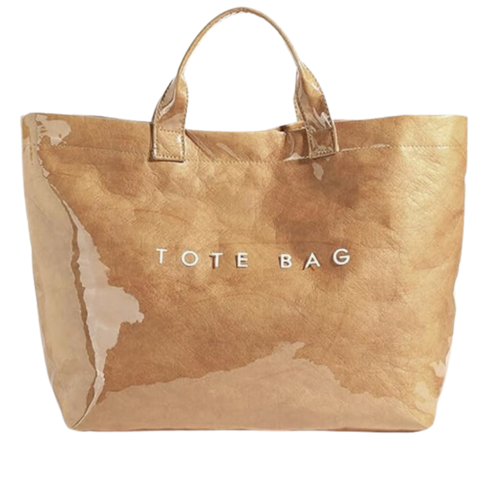 Bolsa tote grande à prova d'água da Womail, saco clássico de mão impermeável e resistente em tom amarelo.