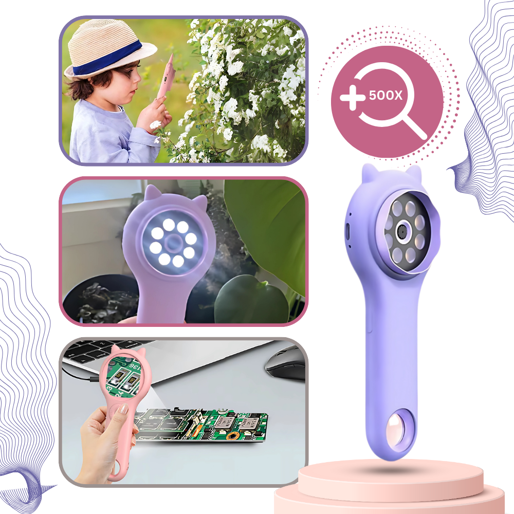 Microscópio portátil Wocleiliy para laboratório, com visão clara e detalhes precisos para observação científica.