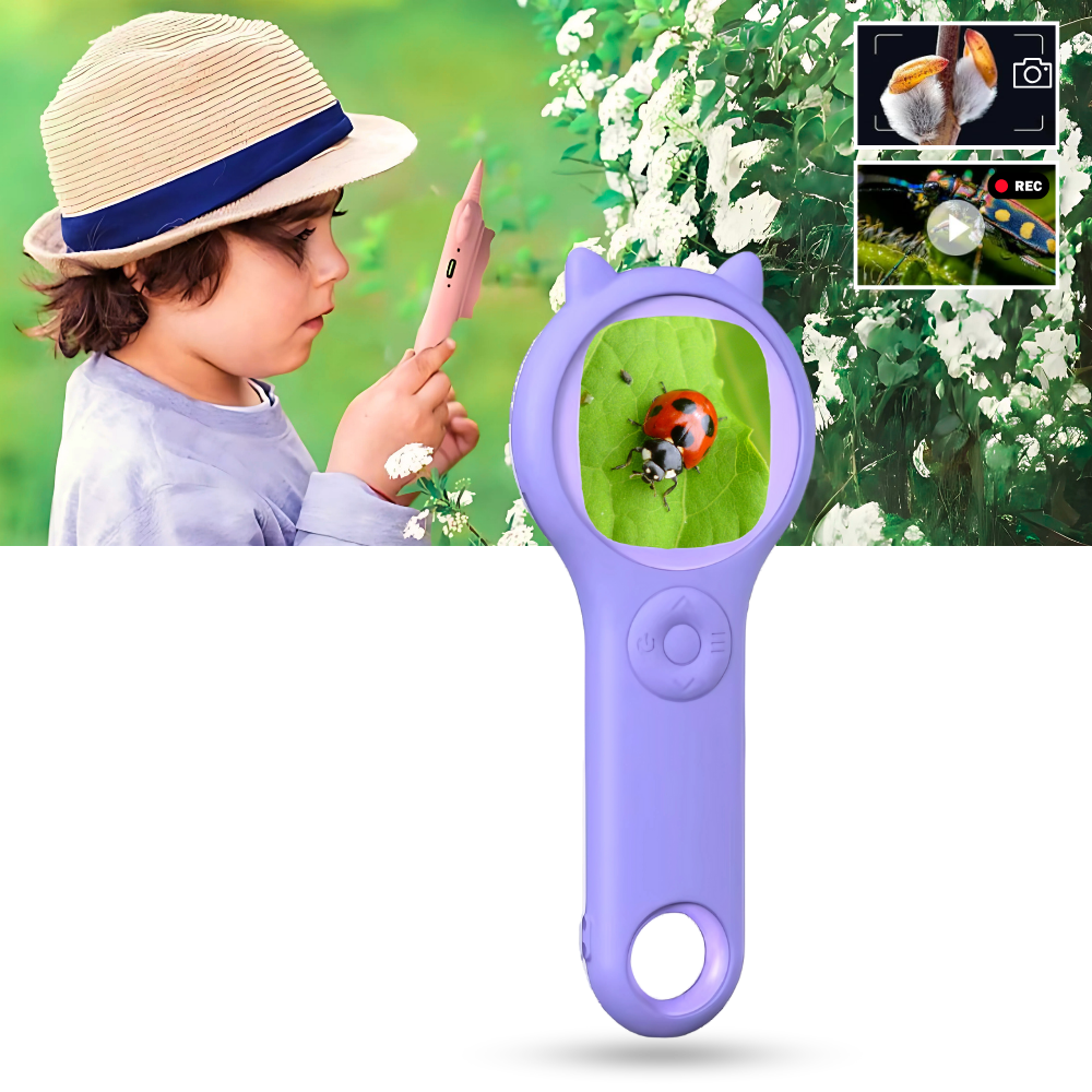 Microscópio portátil Wocleiliy para laboratório, com alta visibilidade e detalhes claros em uma imagem demonstrativa.