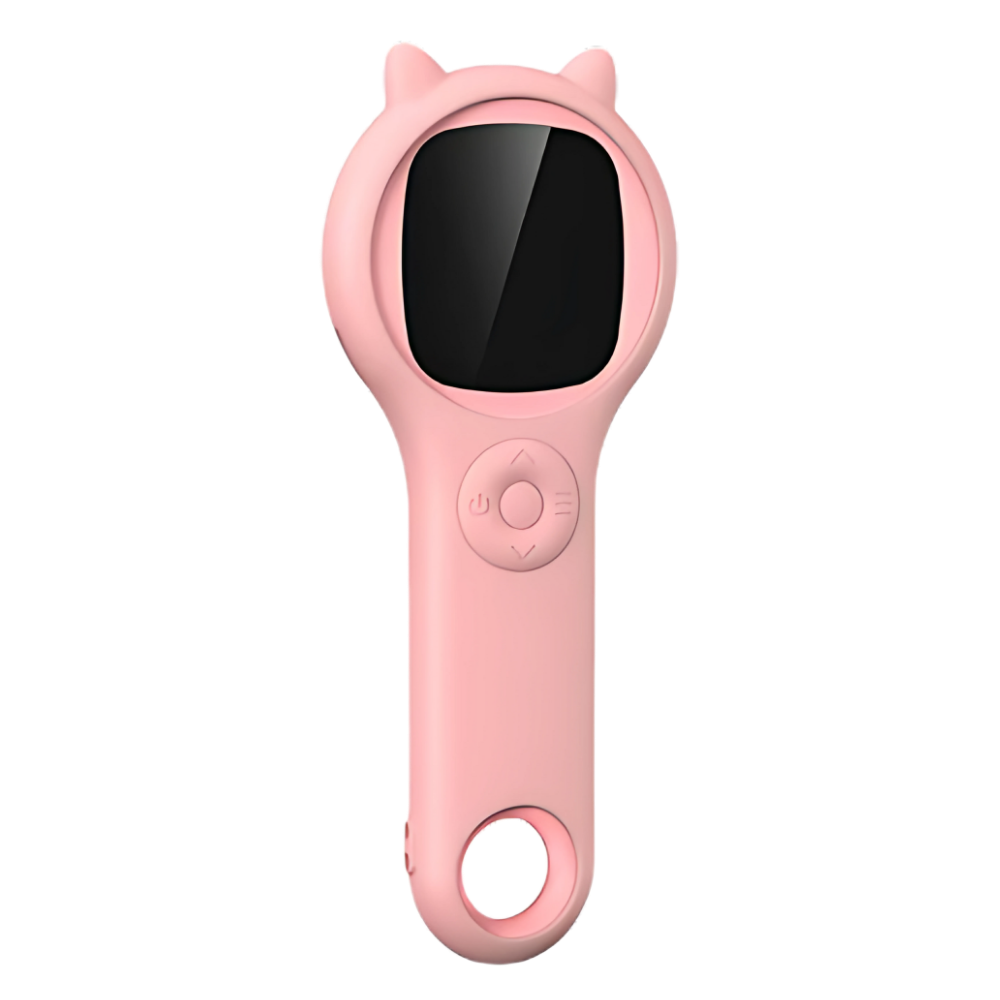 Microscópio portátil Wocleiliy para laboratório com alta visibilidade, corpo rosa e design compacto para observação precisa.
