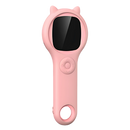 Microscópio portátil Wocleiliy para laboratório com alta visibilidade, corpo rosa e design compacto para observação precisa.