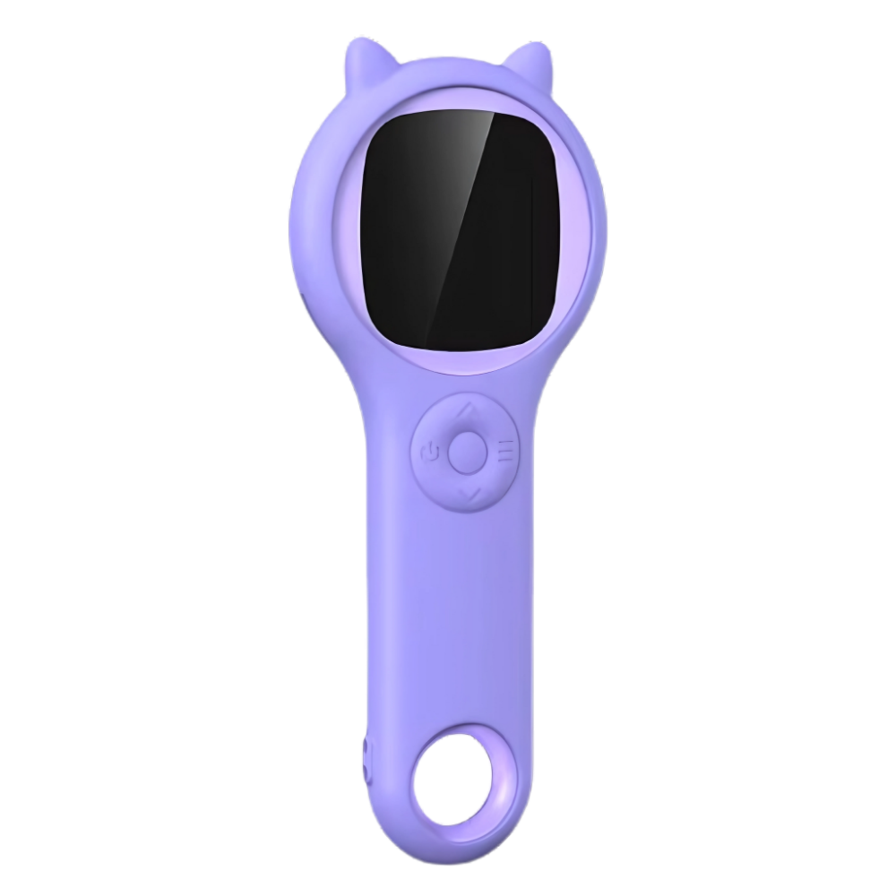 Microscópio portátil Wocleiliy com alta visibilidade, ideal para laboratório, com estrutura roxa e design compacto.
