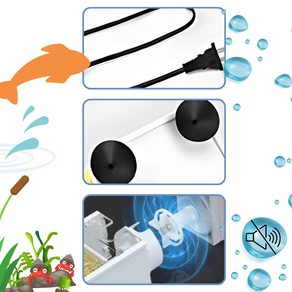 Bomba de filtro para aquário anti-entupimento da marca Munchen, acessório para manutenção de peixes e filtragem eficiente.