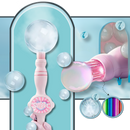 Varinha de bolhas mágica Rucky, brinquedo de atividade com jato de bolhas, ideal para diversão ao ar livre.