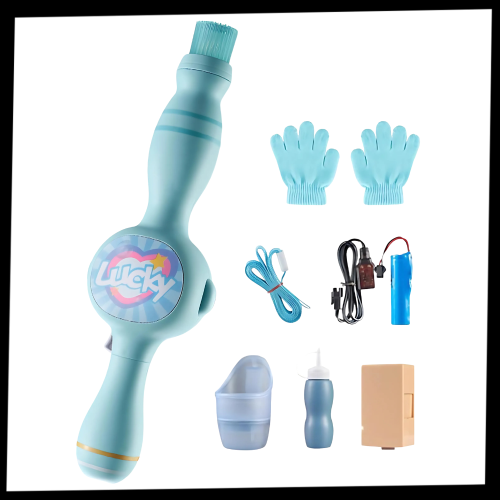 Varinha de bolhas Rucky para brinquedo de atividade, com embalagem de nuvem de bolhas e efeito de bolhas.