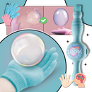 Varinha de bolhas Rucky, brinquedo de atividade com bolhas de sabão, estimulando os sentidos com bolhas coloridas e divertidas.