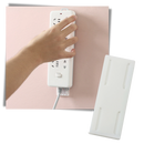 Suporte branco para tomada, acessório para extensão elétrica da marca Cn, compatível com cabos e plugues.