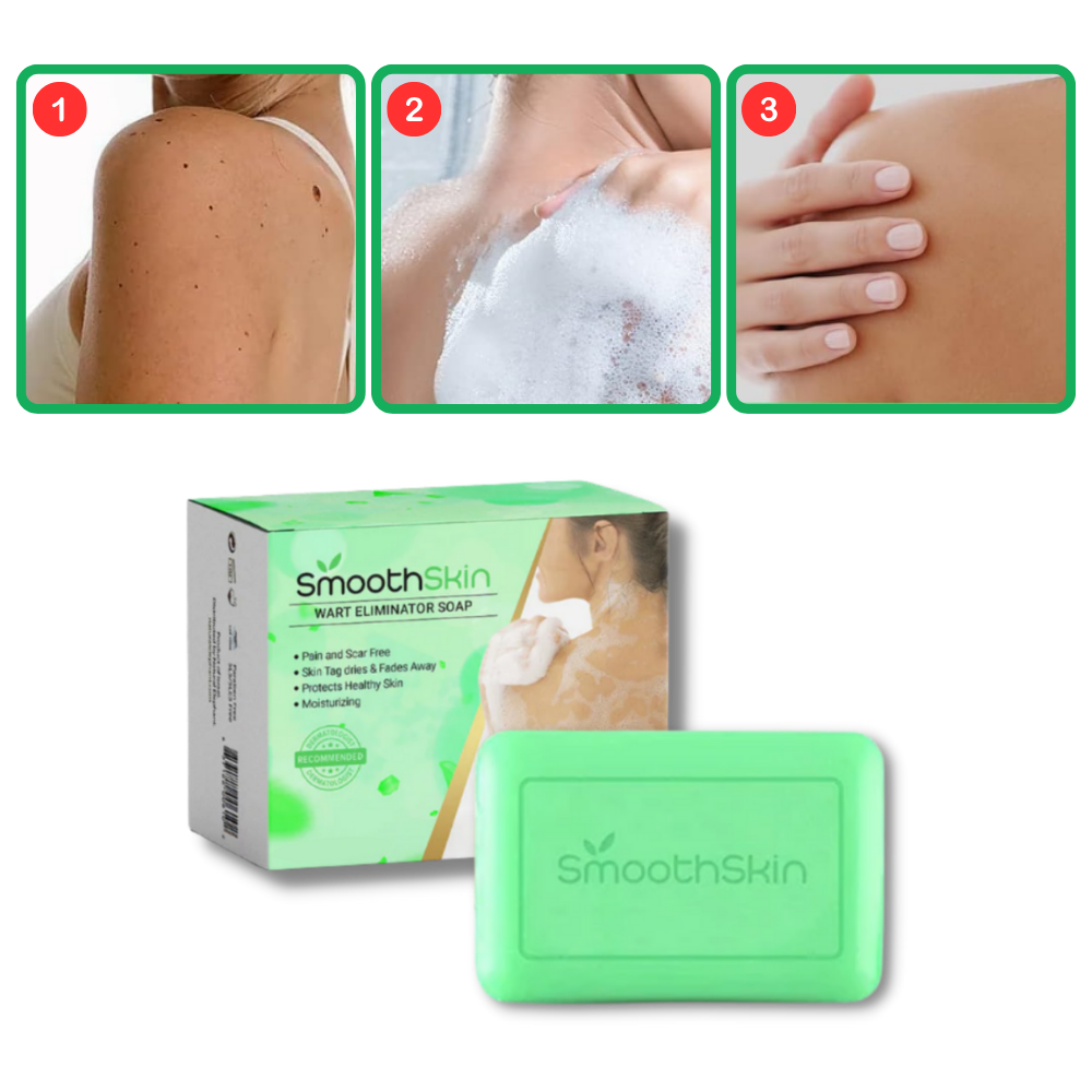 Sabonete exfoliante hidratante da Cn para tratar verrugas, com textura suave e ingredientes naturais.