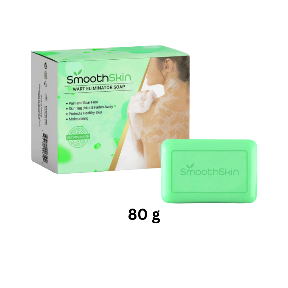 Sabonete exfoliante hidratante da Cn para combater verrugas, com textura suave e ingredientes naturais visíveis na embalagem