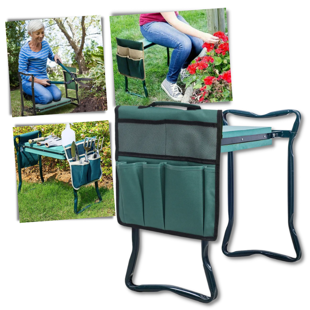 Agenouilloir de jardinage CN amarelo, confortável e resistente, ideal para trabalhos de jardinagem e atividades ao ar livre.