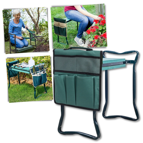 Agenouilloir de jardinage CN amarelo, confortável e resistente, ideal para trabalhos de jardinagem e atividades ao ar livre.