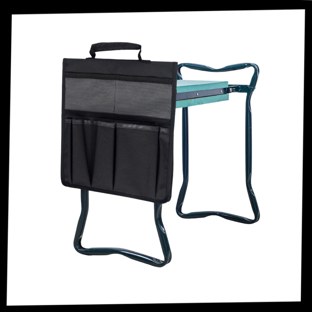 Agenouilloir de jardinage CN de cor amarela, confortável e resistente, ideal para trabalhos de jardinagem e cuidados com plantas.