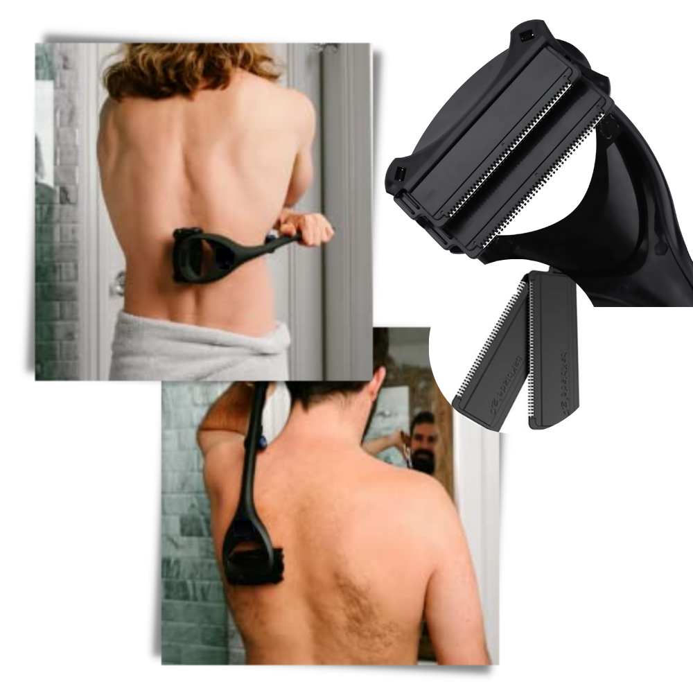 Rasoir para costas e corpo da marca Cn, ideal para cuidados de pele, com lâmina para raspar áreas difíceis do corpo.
