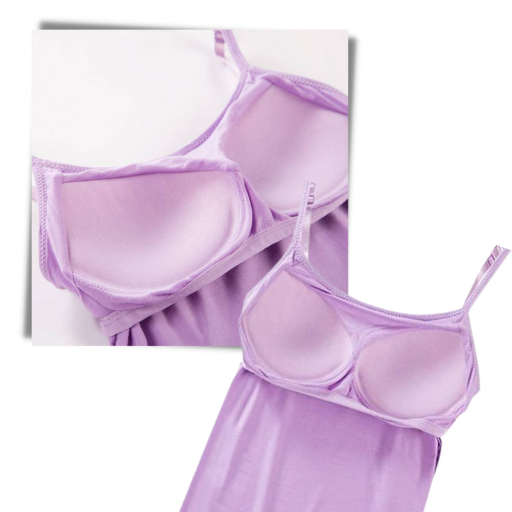 Camisola bege da marca Cn com suporte-gorge integrado, roupa íntima confortável e discreta para uso diário.