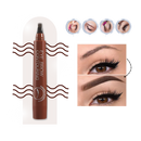 Caneta para sobrancelhas líquida à prova d'água da Colofity, acabamento marrom escuro, cosméticos para definição de sobrancelhas.